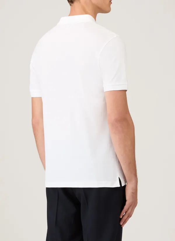 Clean Everyday Slim Fit Cotton Pique Short Sleeve Polo Shirt