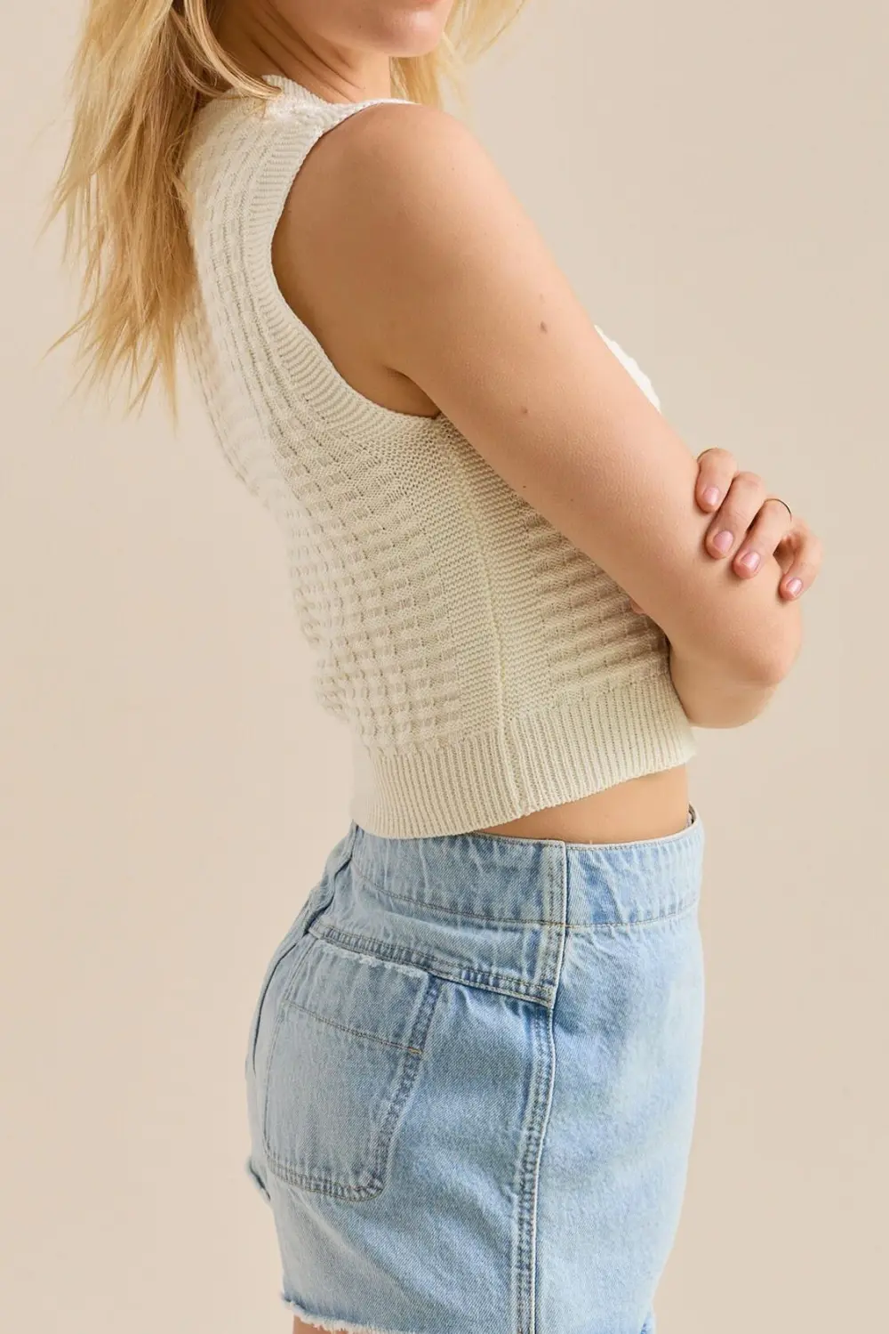 Textured Sweater Vest