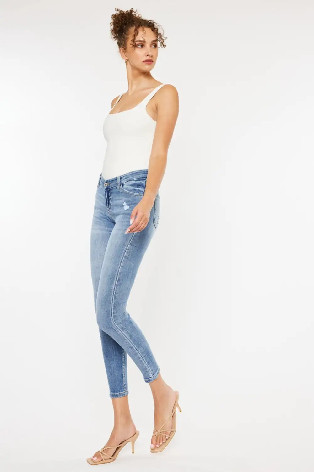 Soft High Waist Skinny Denim Jeans