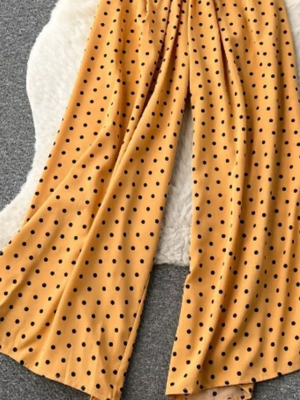 Smocked V Neck Wide Leg Jumpsuit