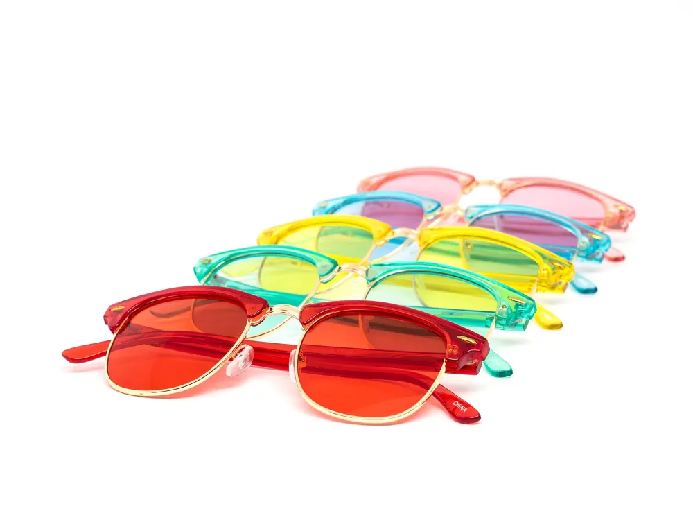 12-Pack Classic Clubmaster Gold Accent Sunglasses