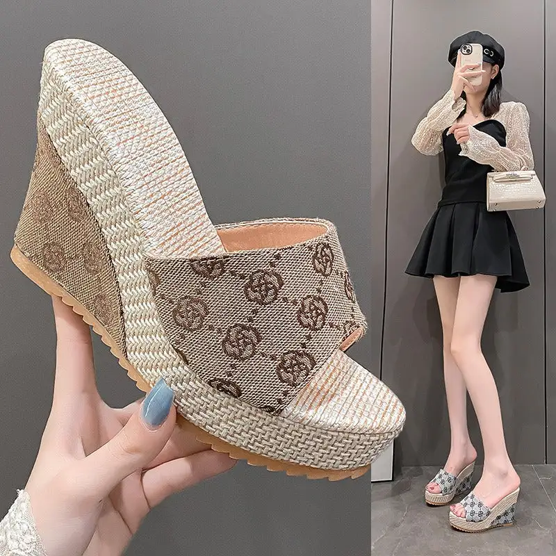 Thick Sole Wedge Home Slippers