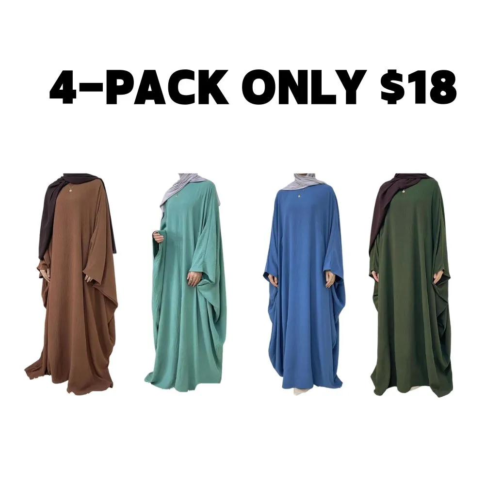 Women's Solid Color Maxi Abaya, Modesty Round Neck Long Sleeve Dress for Daily Wear, Ladies Muslim Islamic Clothing for All Seasons, Dresses for Women, Loose Abayas