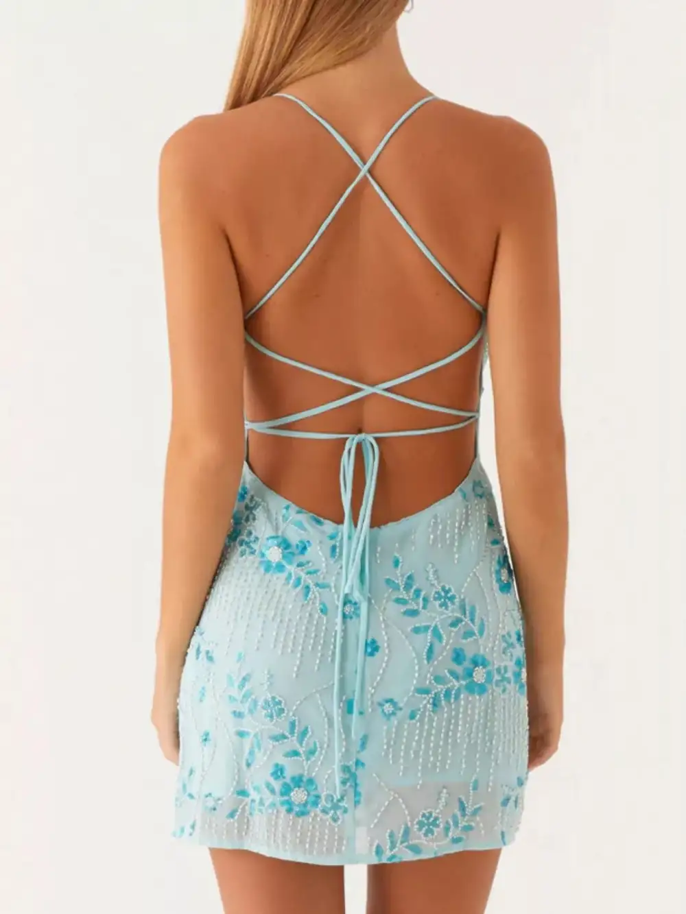 Drape Floral Mini Dress