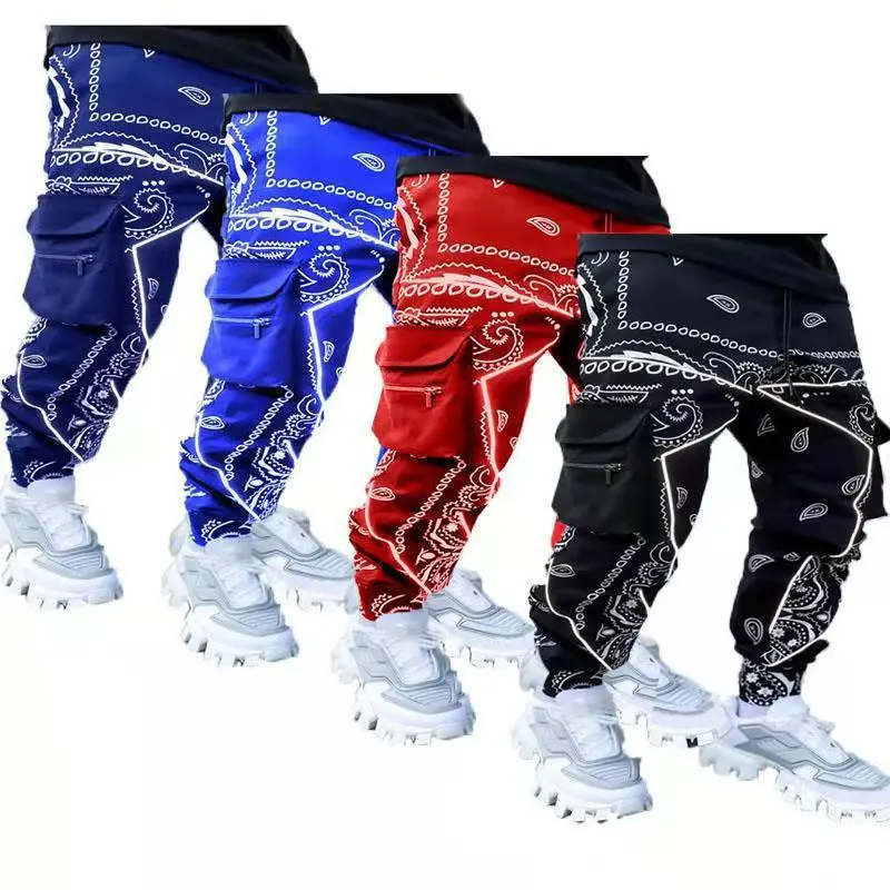 Men's  Bandana Cargo Pants Cargo Pants
