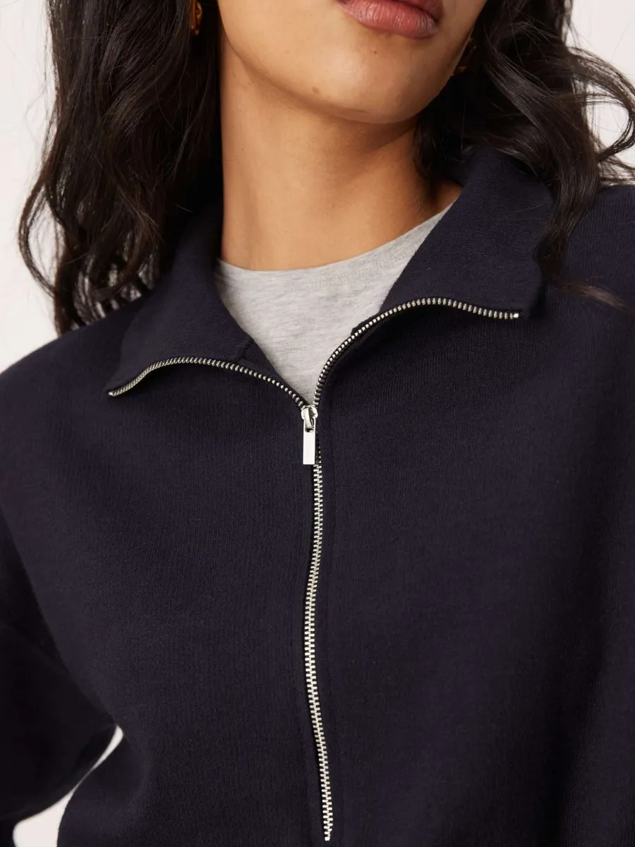 Star-Accent Zip-Up Hoodie