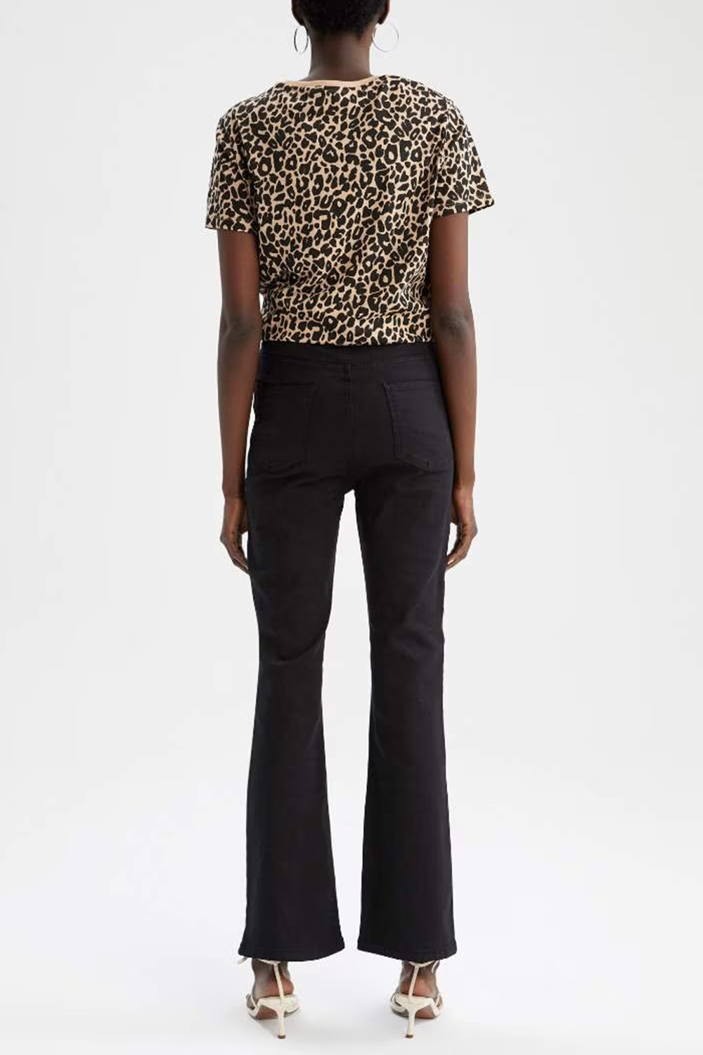 Flared Gabardine Trousers