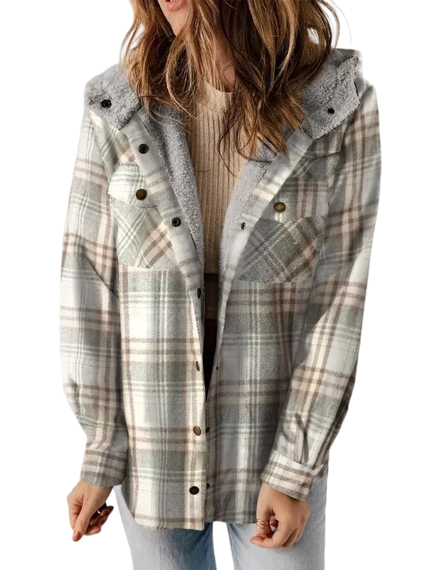 Warm Plaid Pocket Coat for Everyday Style