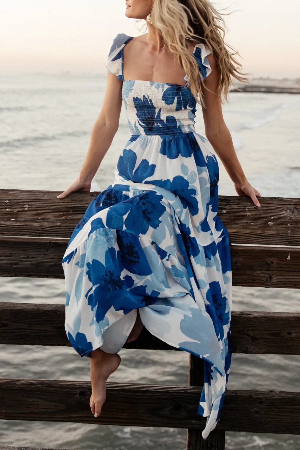 Light And Ethereal Blue Floral Dress