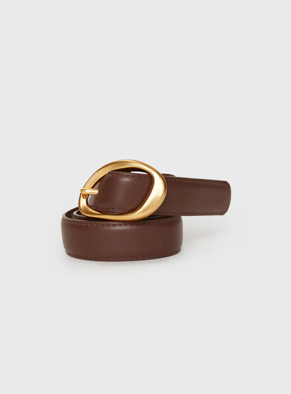 Vintage Leather Gold Belt