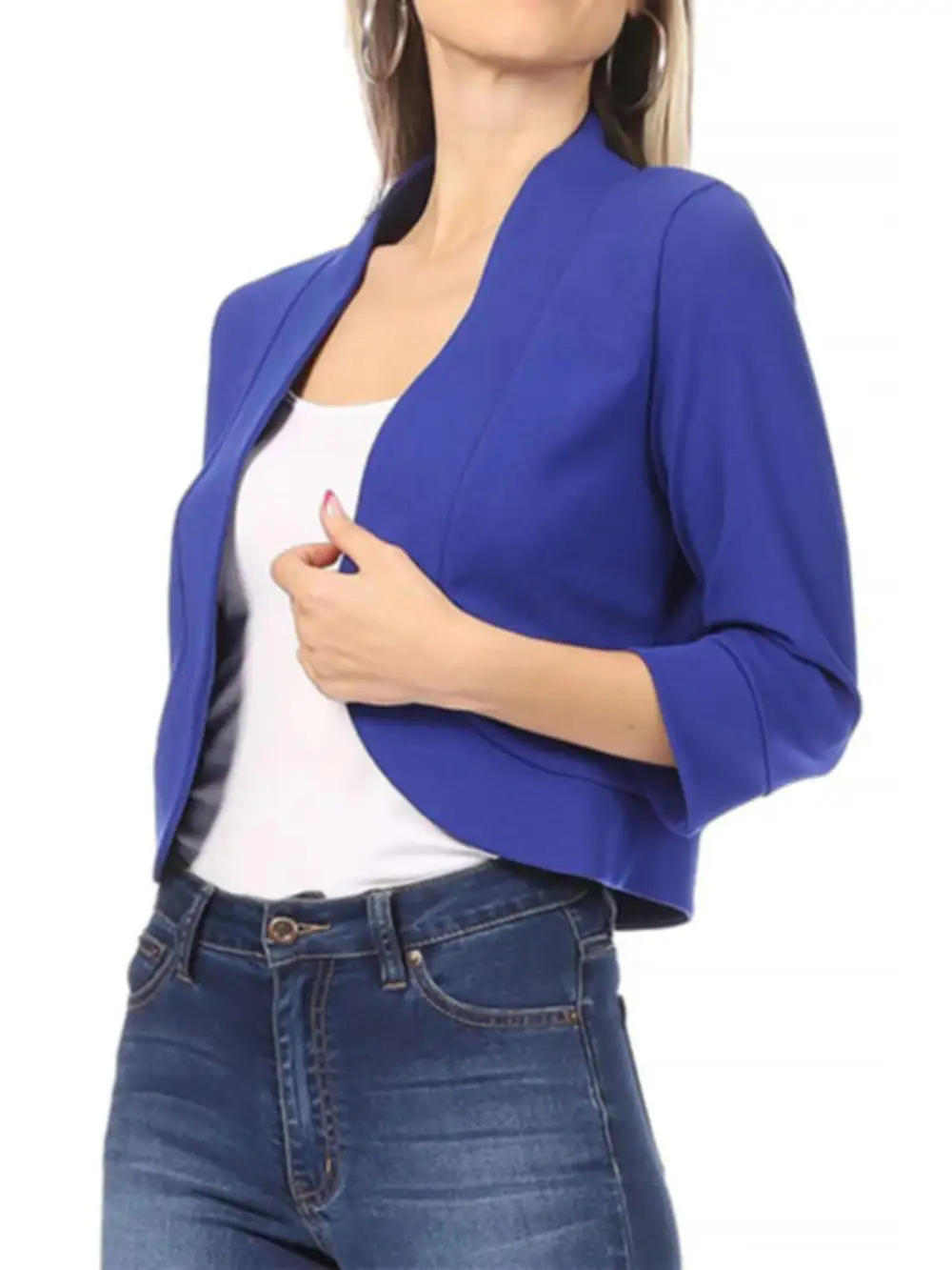 Open-Front Cropped Blazer