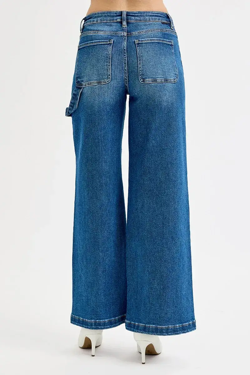 Minimal High Rise Wide Leg Jeans