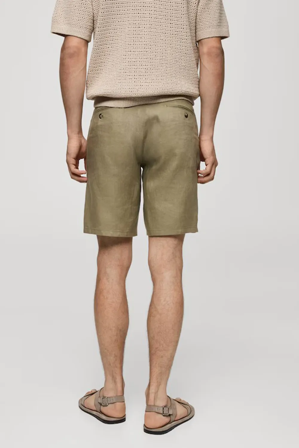 Slim-Fit 100% Linen Shorts