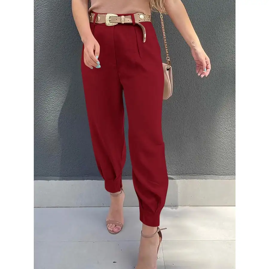 Classic High Waist Cropped Pants
