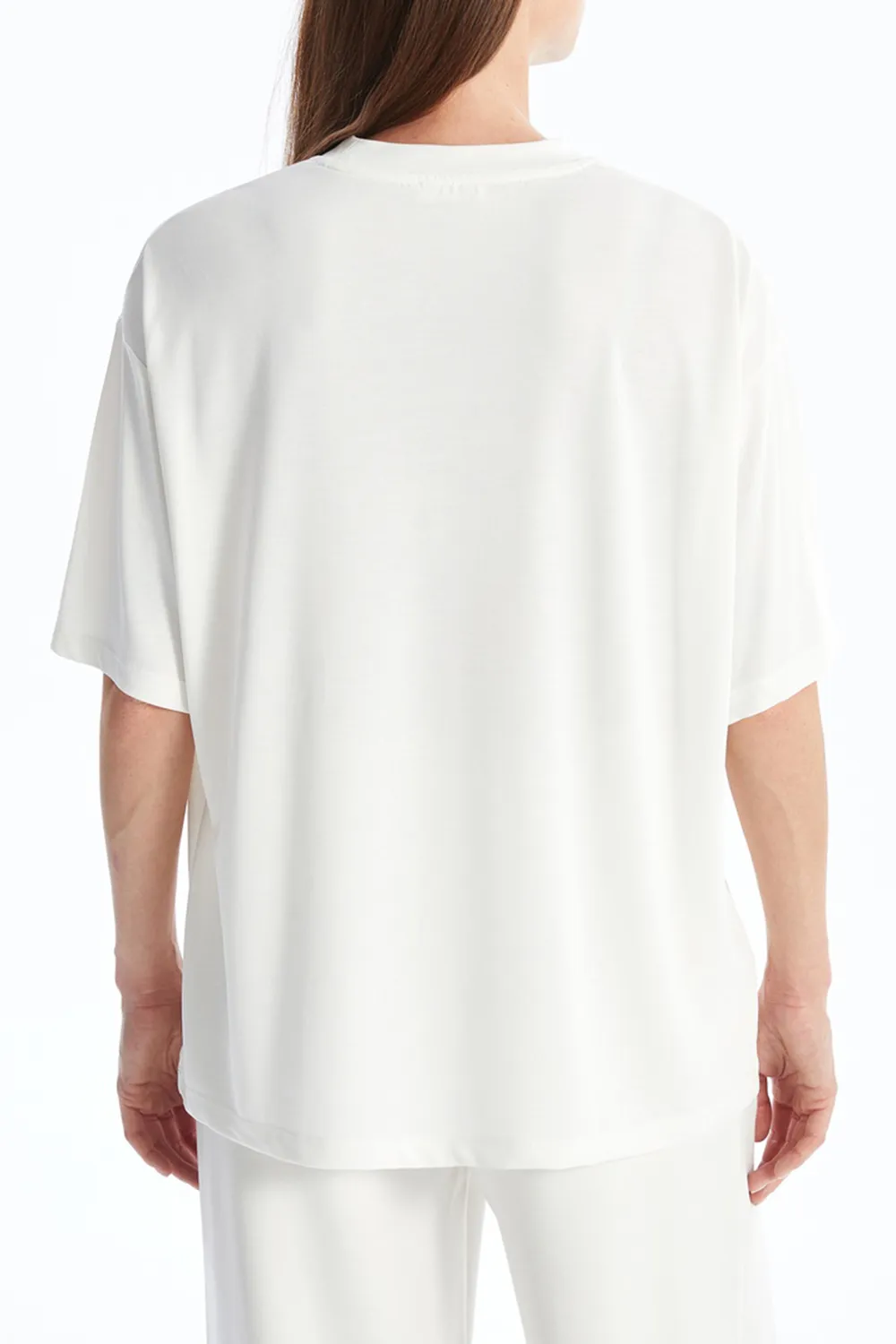 Modal Blended Women's Loose Short Sleeves