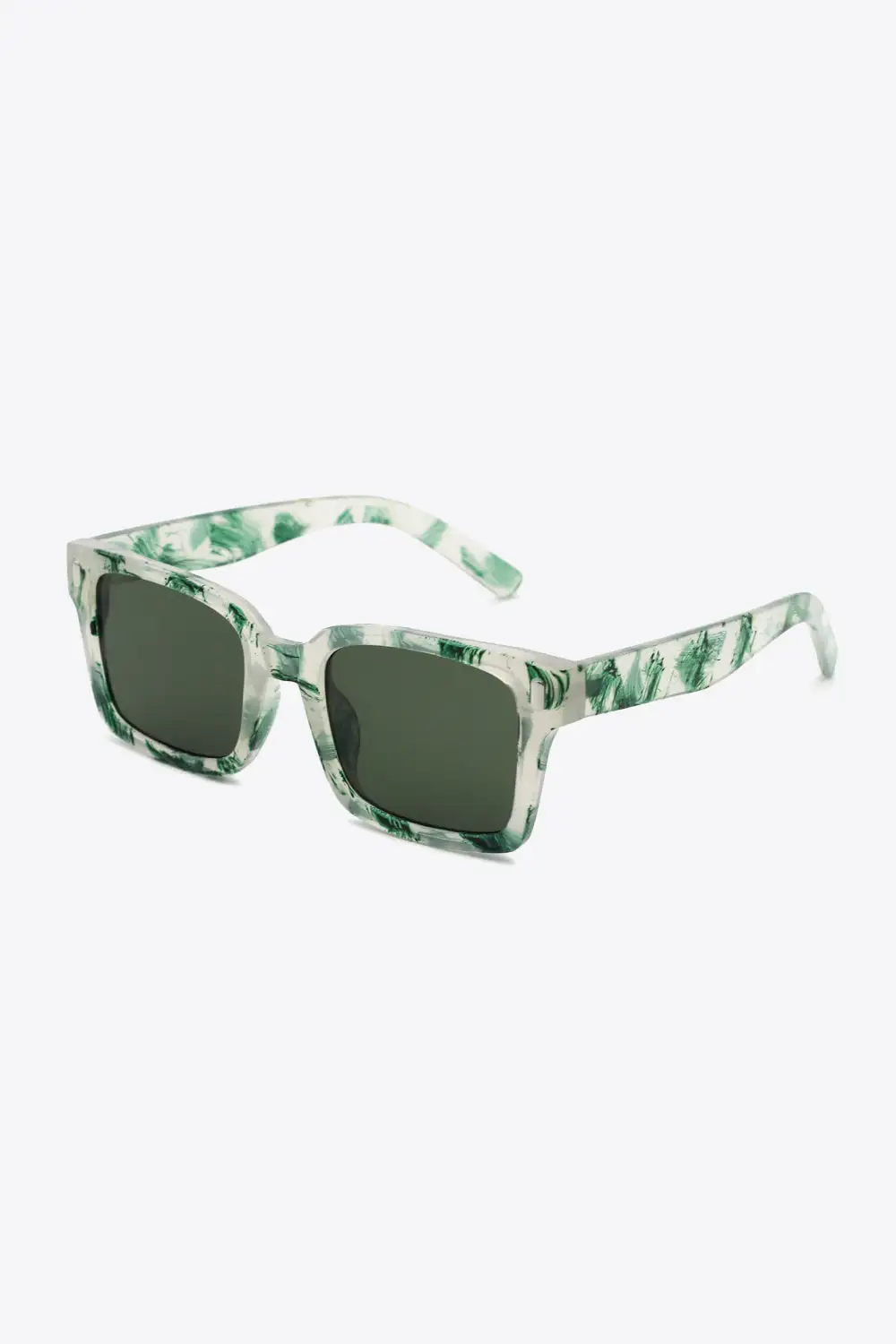 Glossy Square Frame Sunglasses
