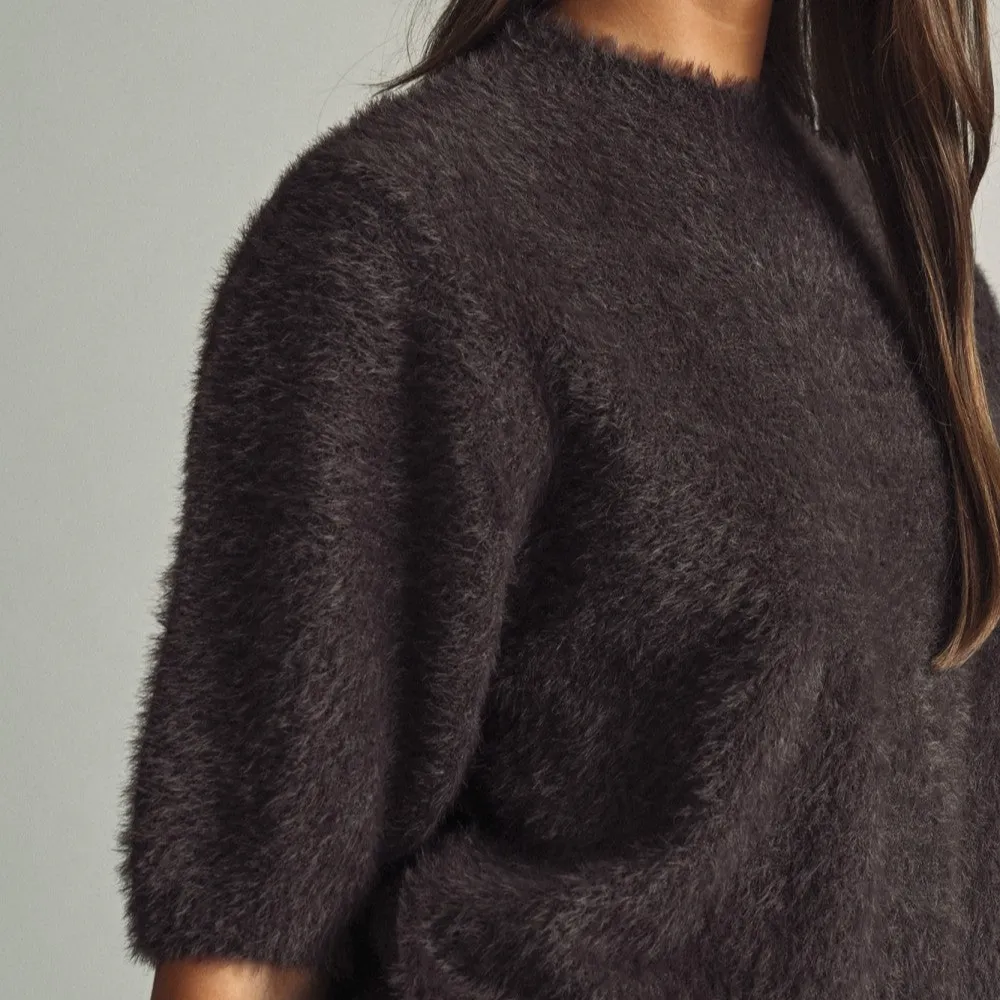 Relaxed Fuzzy Sweater Top