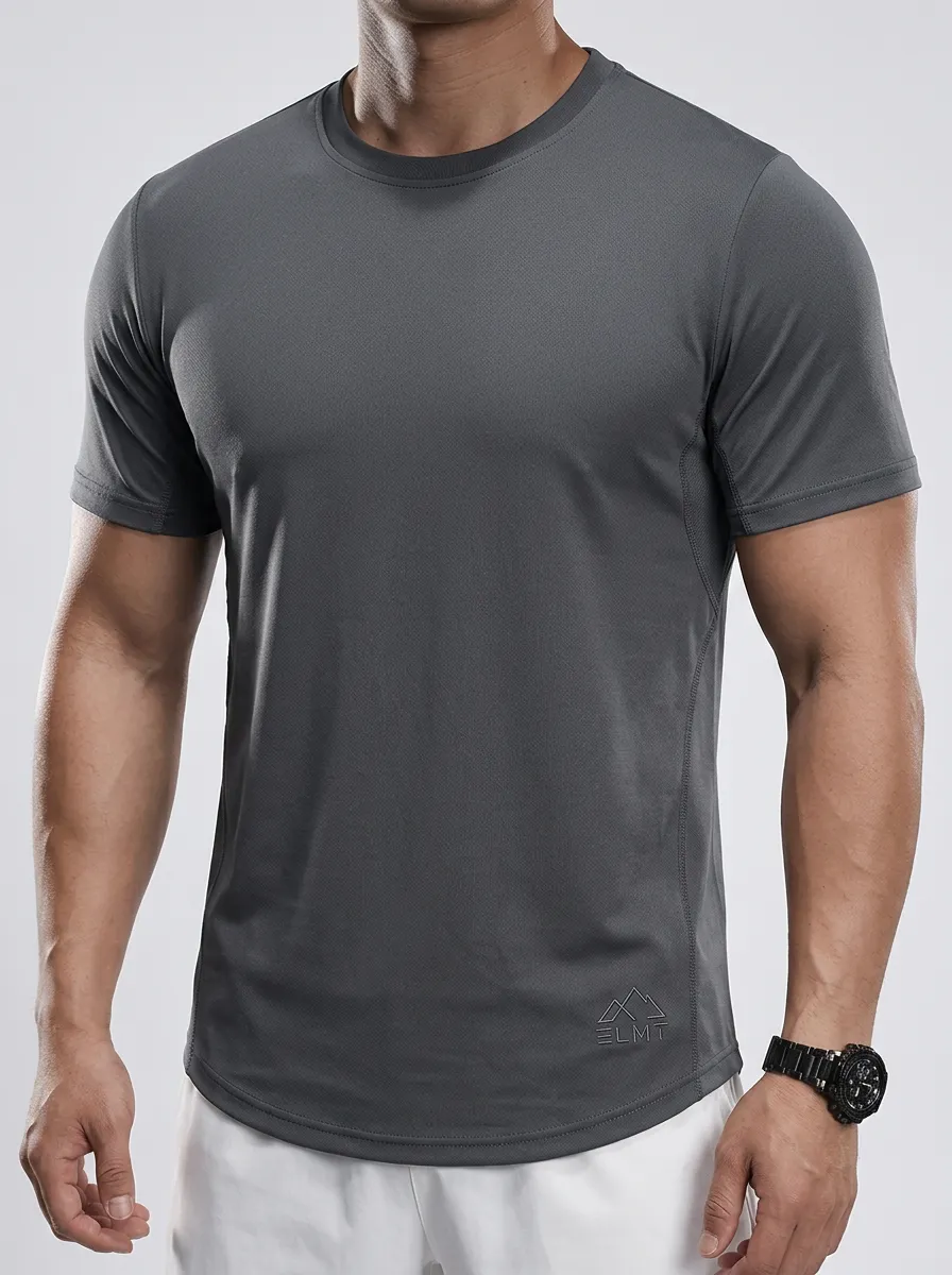 Men's Mountain Athletic Performance Sport Crewneck T-Shirt