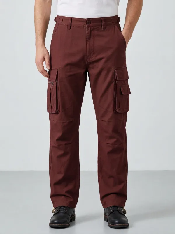 Men's Military Style Olive Green Multi-Pocket Cargo Pants