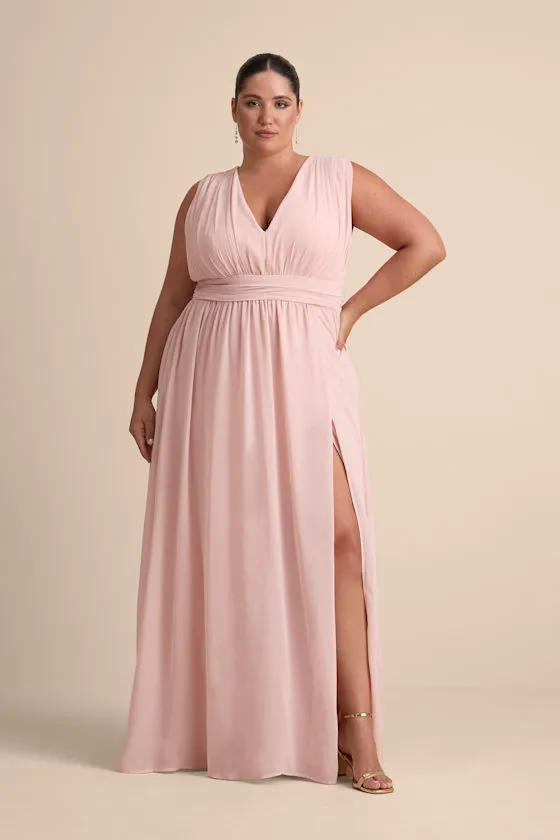 Heavenly Hues Dark Blue Floral Maxi Dress