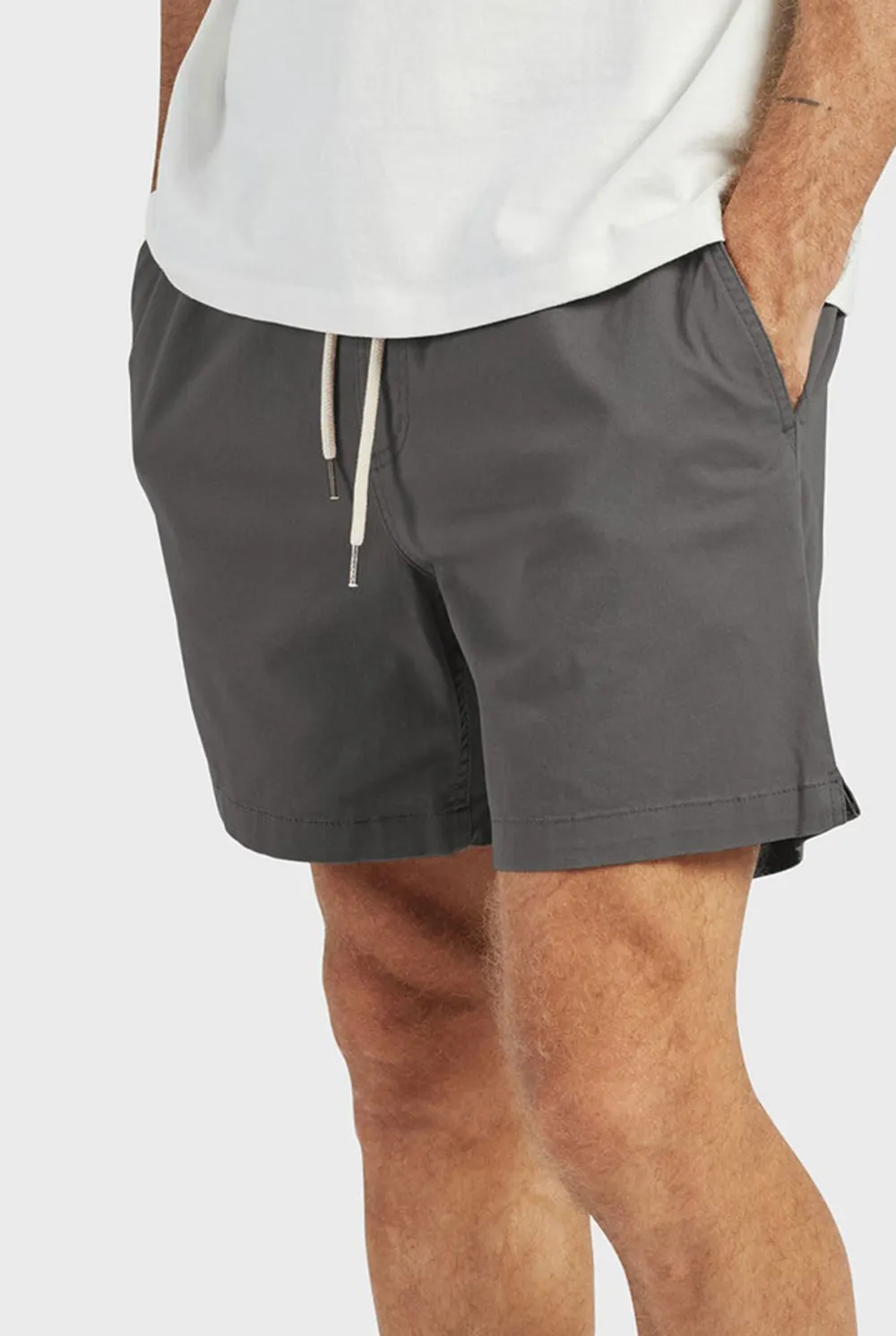 Khaki Cotton Drawstring Short