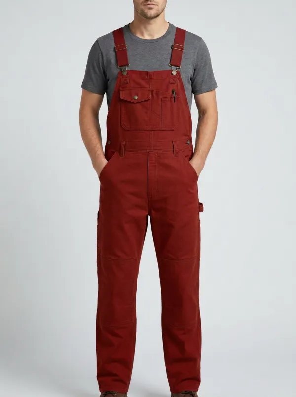 Men's Utility Multi-Pocket Bib Work Overalls