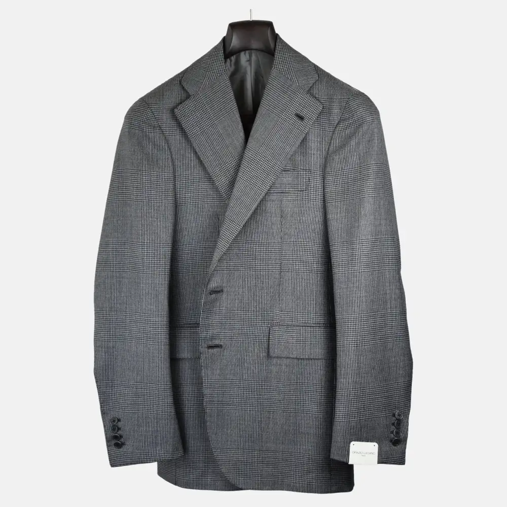 Contemporary Checkered Wool Blazer Jacket