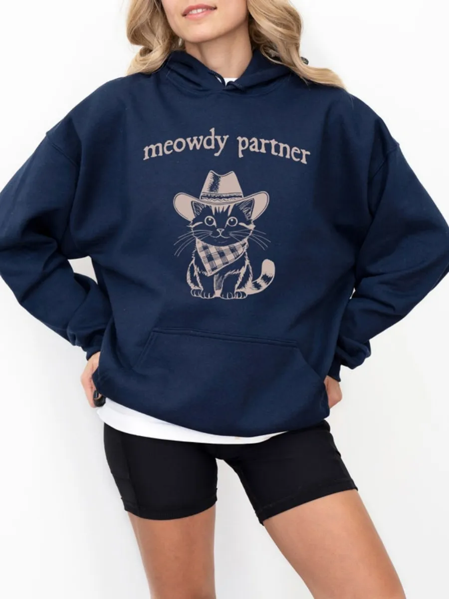 Western Cat Graphic Hoodie
