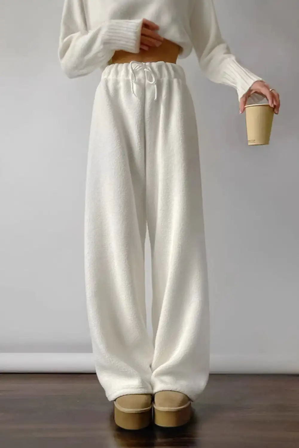 Elastic Waist Polar Fleece Pants