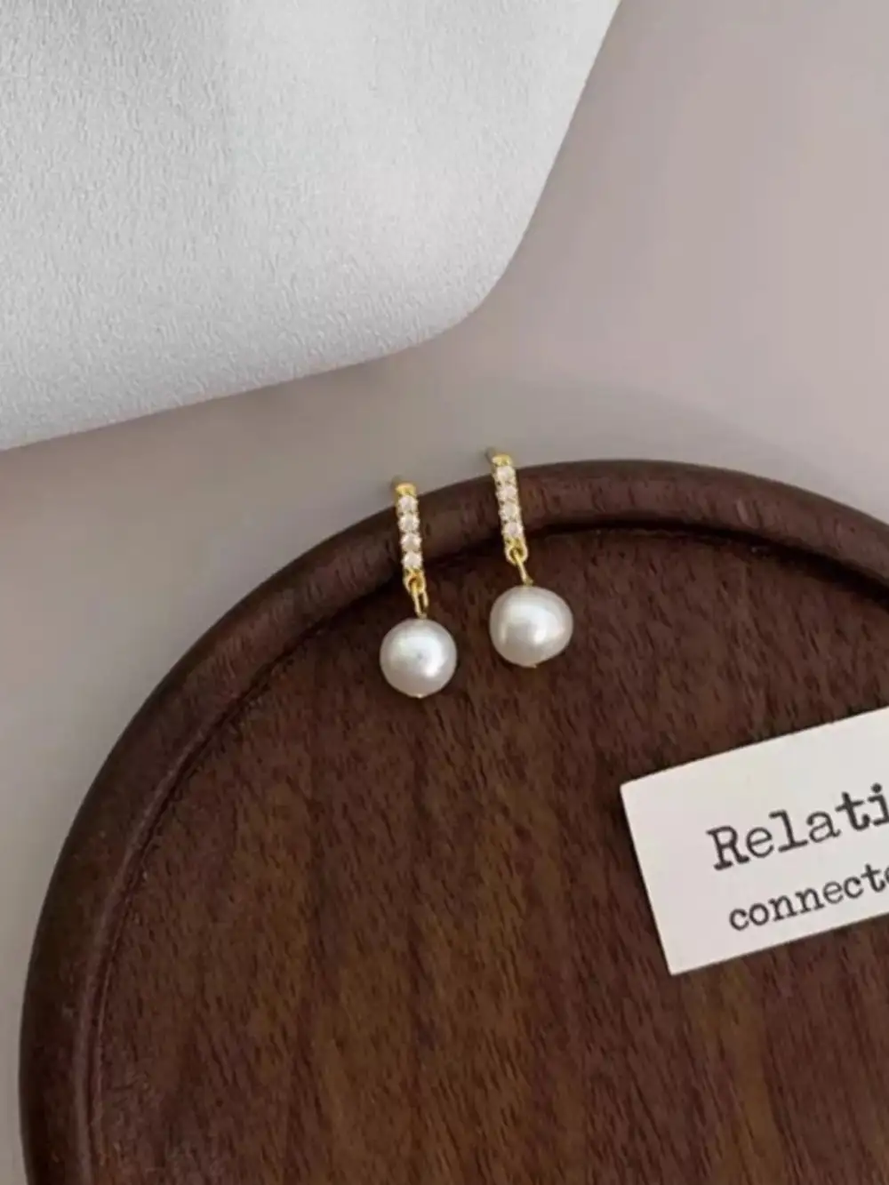 Modern Pearl Drop Earrings