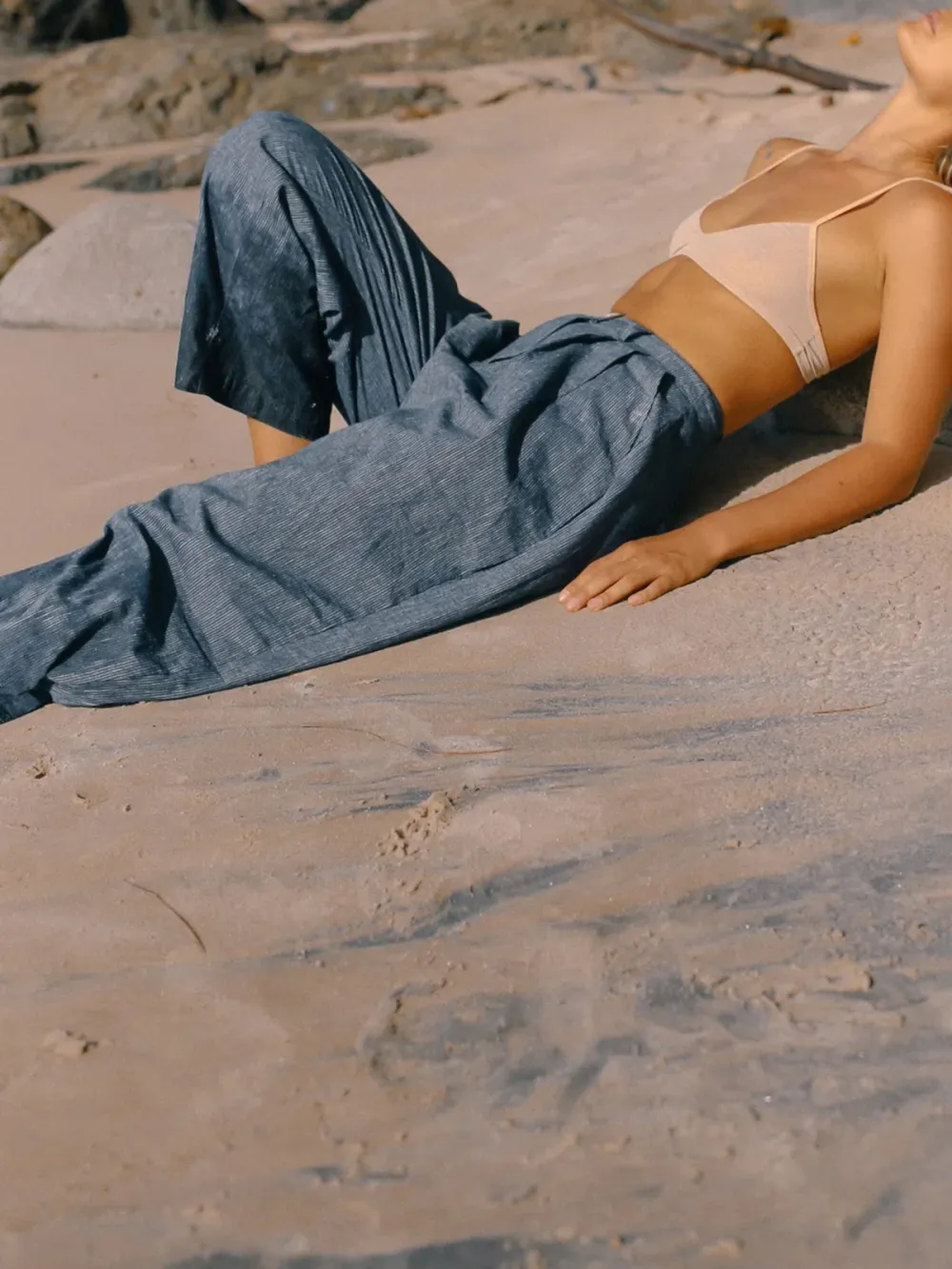 Casual Style Pant Navy Pinstripe Navy