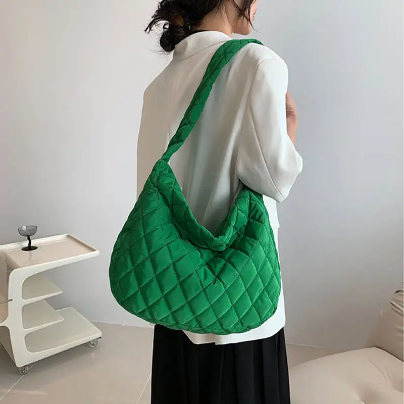 Winter Quilted Crossbody Bag Down Cloth Compact Soft