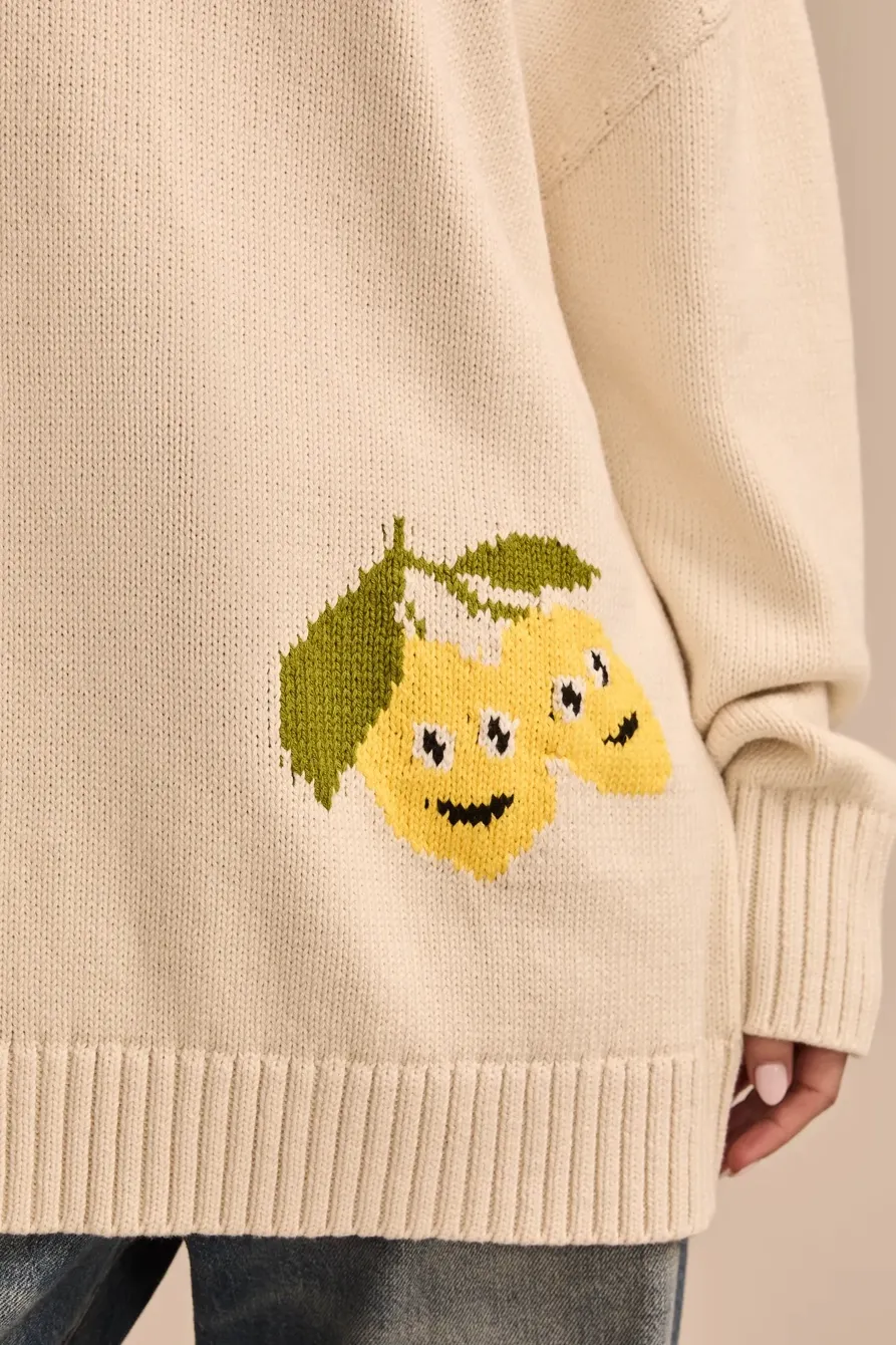 Daily High Neck Intarsia Turtleneck