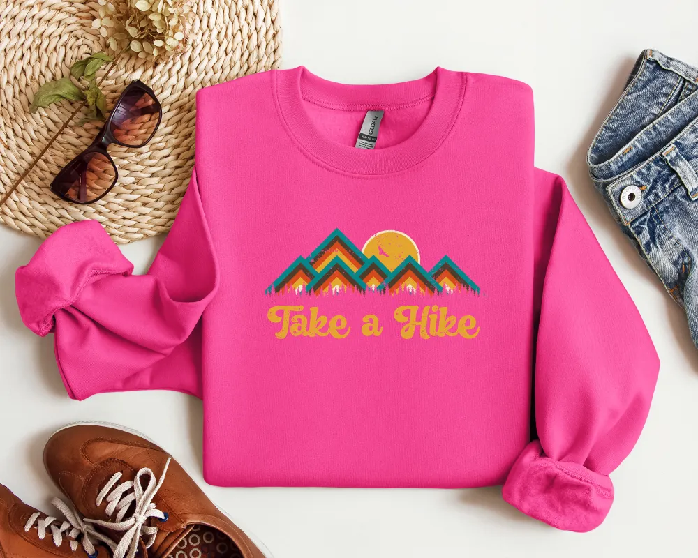 Trail Hike Graphic Crewneck Sweatshirt
