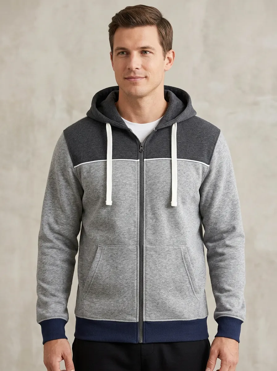 Everyday Colorblock Two Tone Detail Men's Sport Jacket