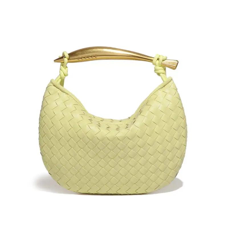 Handwoven Solid Dumpling Bag Casual Tote
