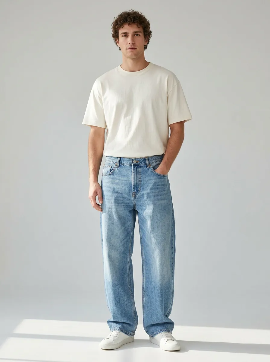 Men's Washed Relaxed Fit Jeans