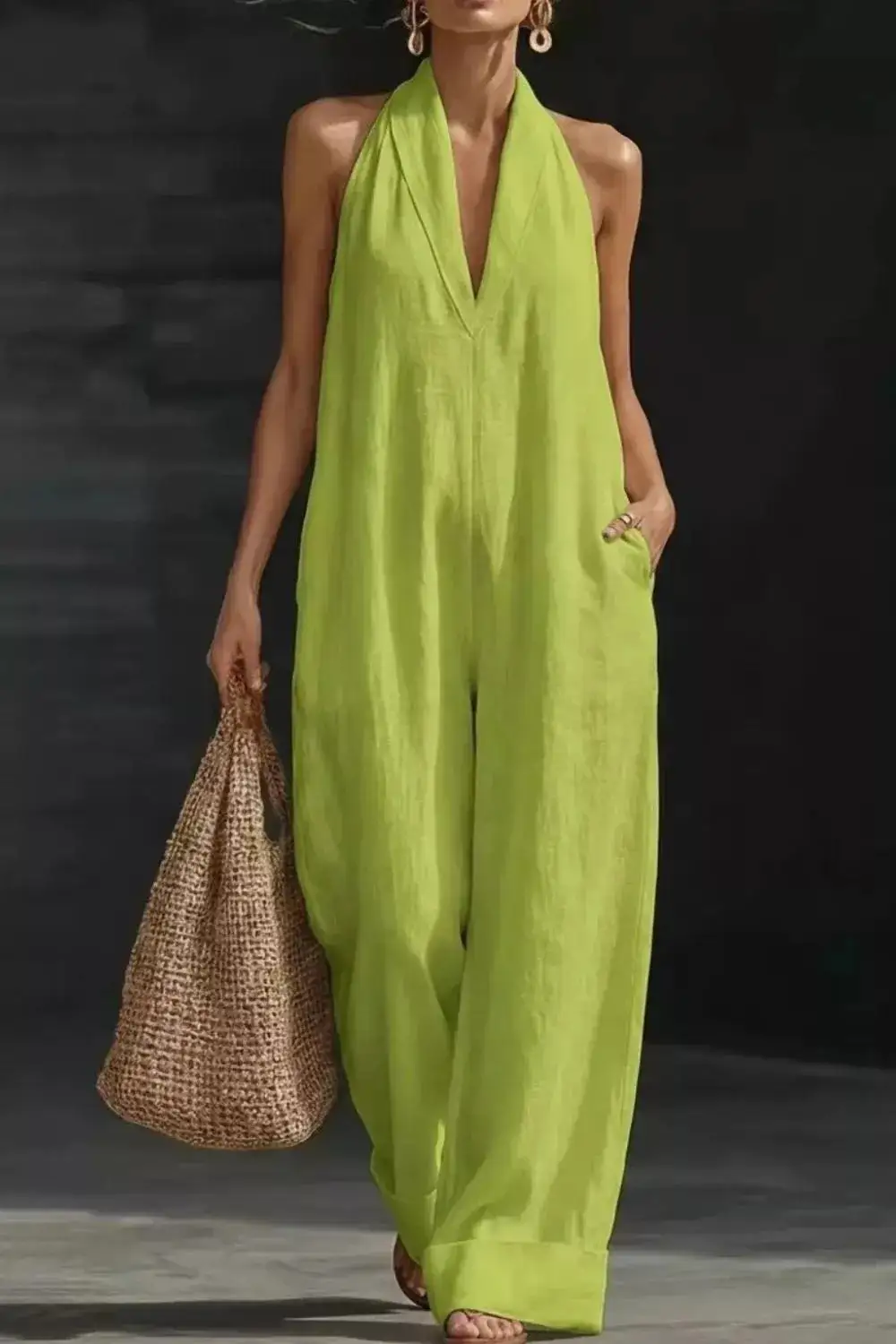 Sleeveless Wide Leg Everyday Jumpsuit
