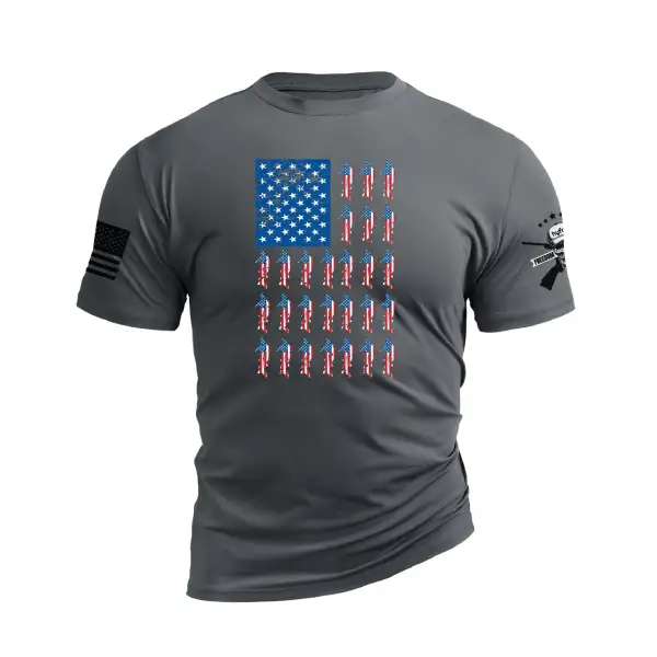 USA FLAG FISHING WATERPROOF GRAPHIC TEE