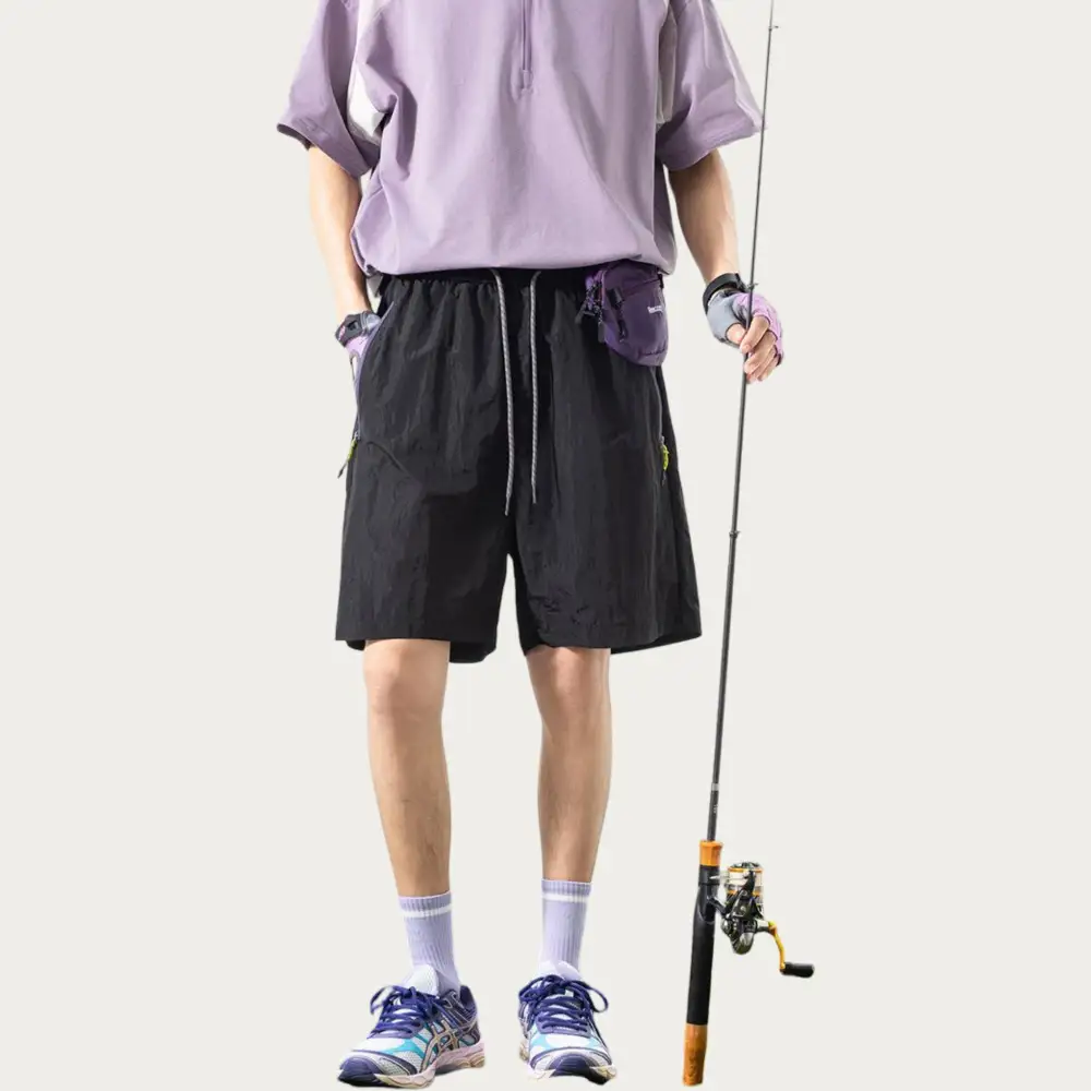 Relaxed Drawstring Pocketed Lightweight Men's Athletic Shorts
