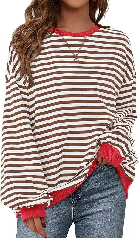 ✨ Women’s Striped Hoodie Sweatshirt – Cozy, Cute & Fall-Ready
