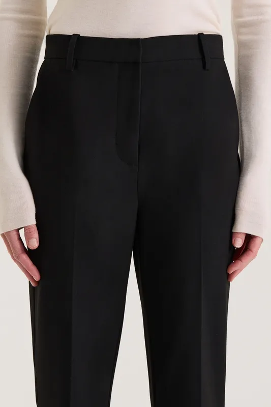 Black Tailored Flare Trouser