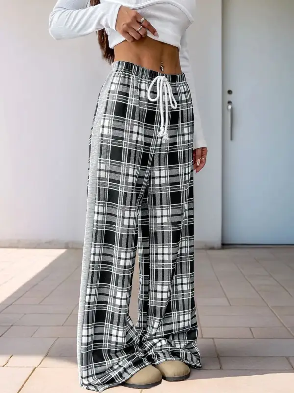 Modern Wide Leg Drawstring Pants