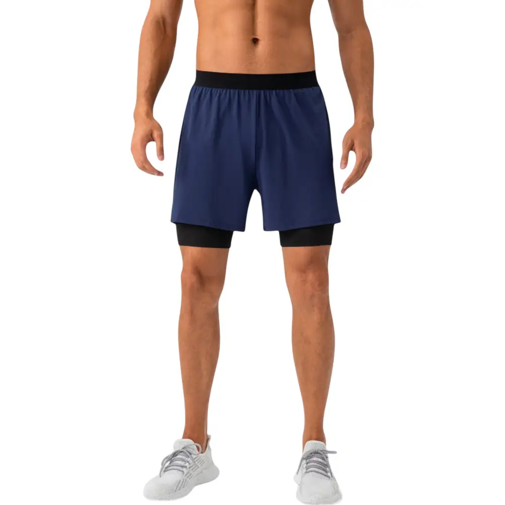Elastic-Waist Compression Men's Athletic Shorts