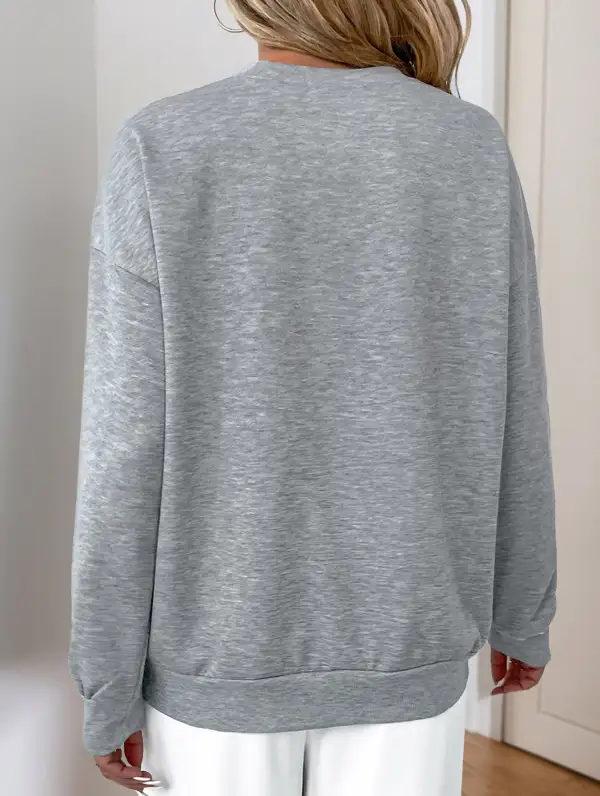 Sequin Patchwork Crew Sweatshirt