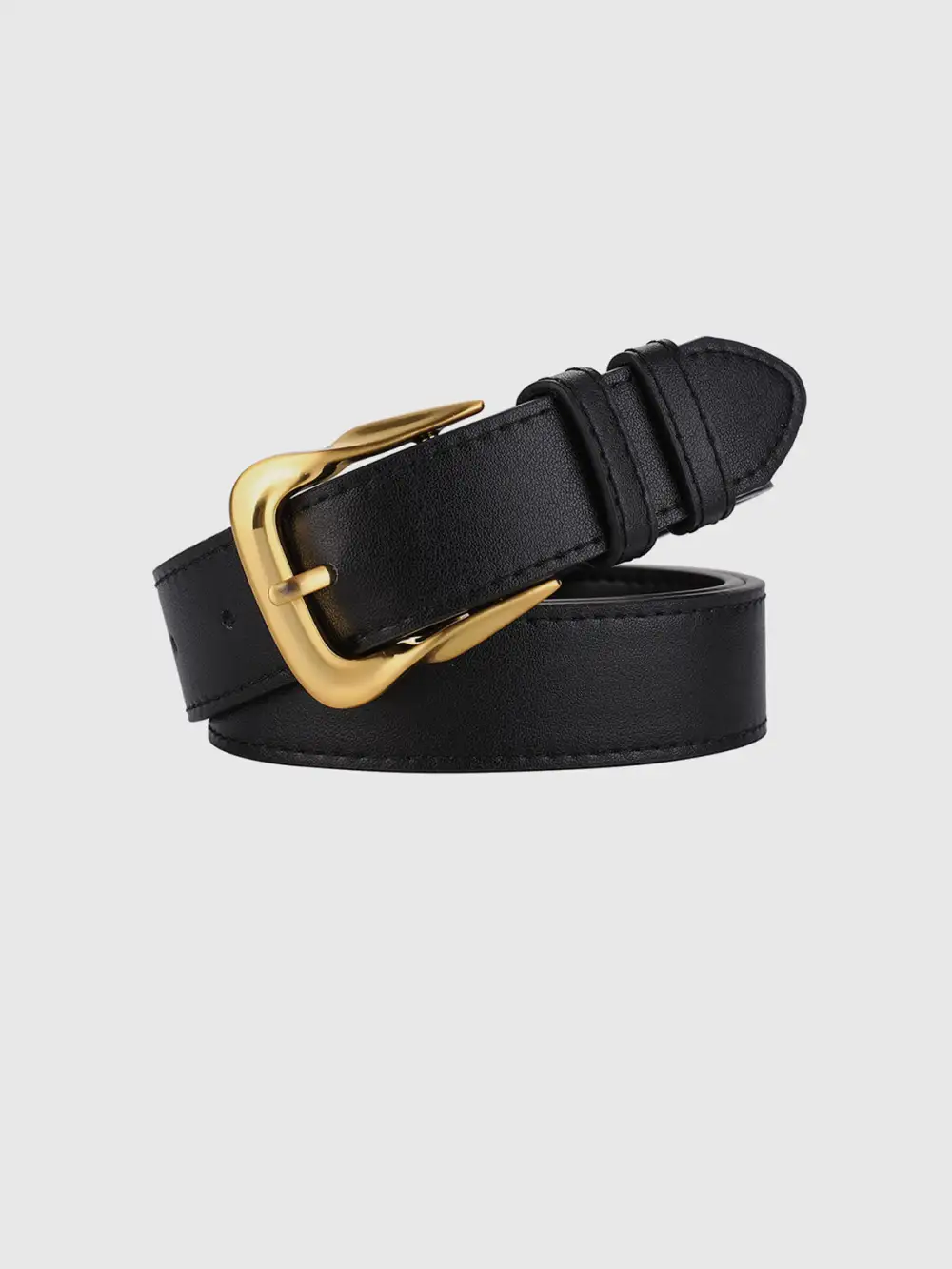 Brown soft buckle leather belt