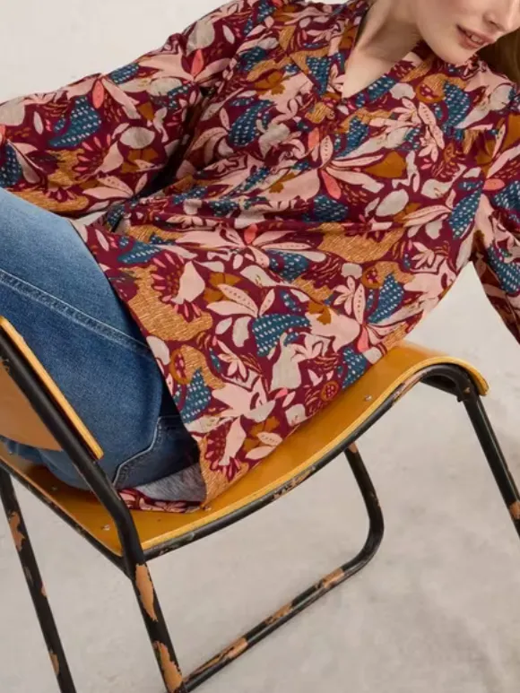 Art Graphic Longline Shirt