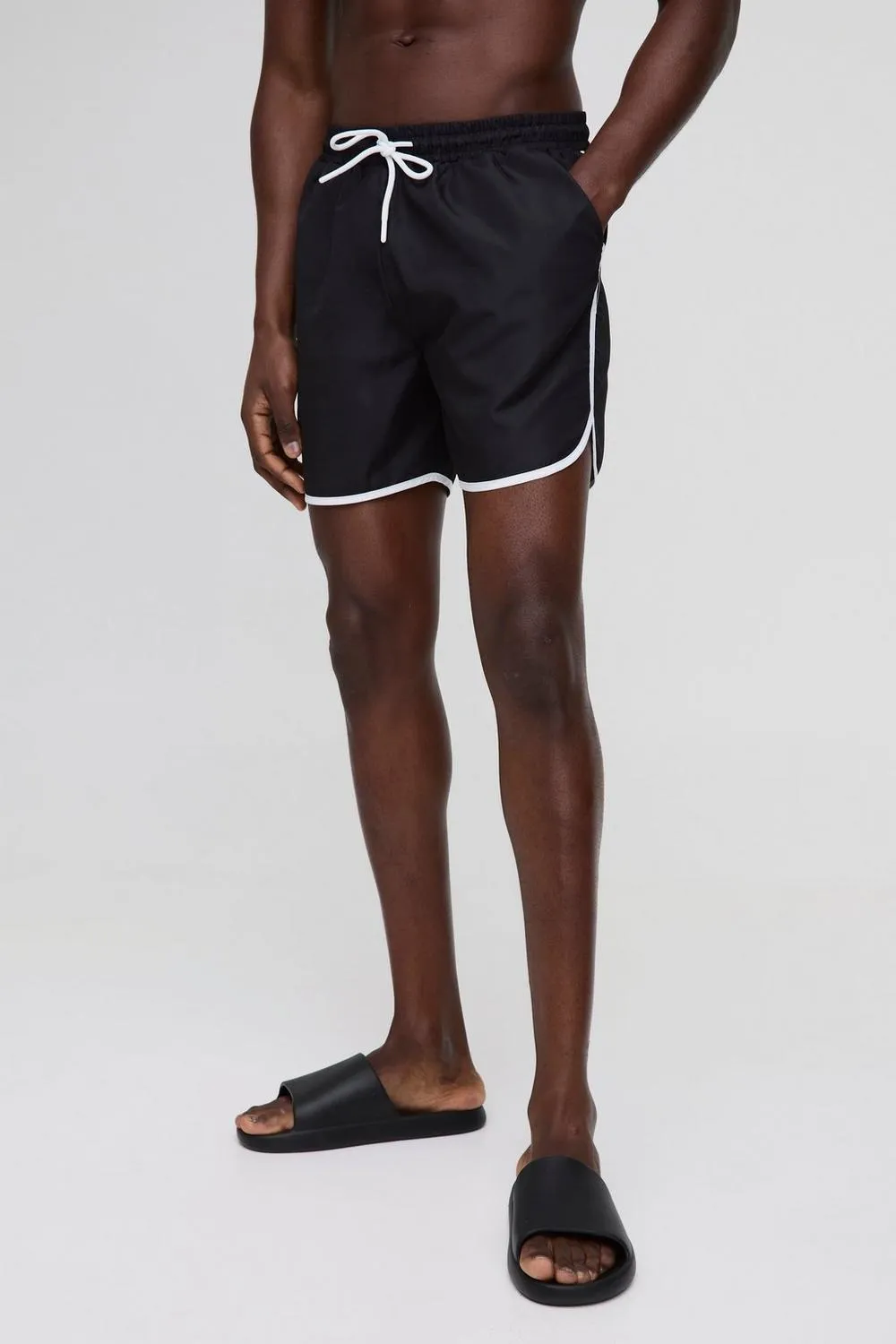 Daily Regular Fit Runner Hem Swim Polyester Trunks
