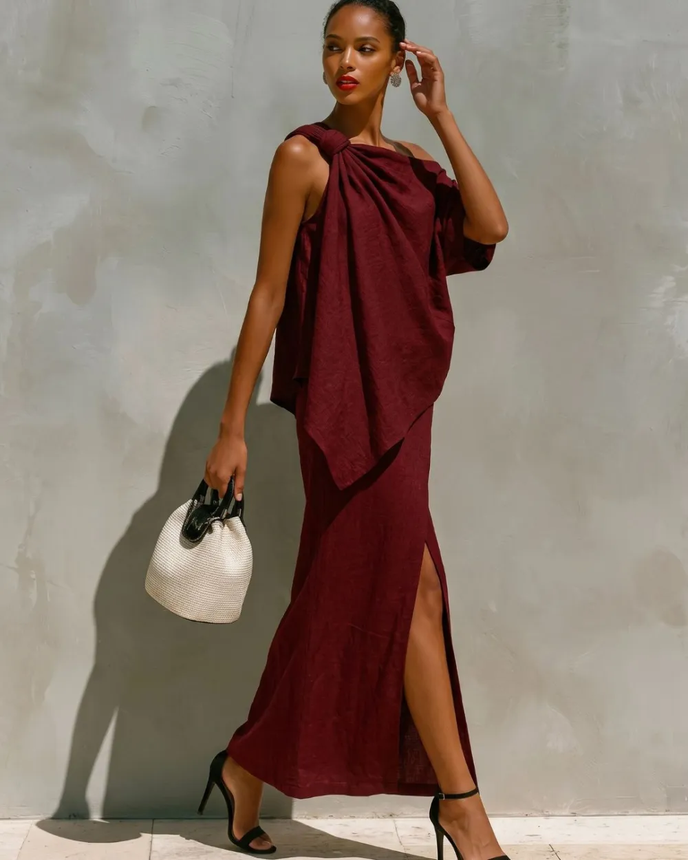 One-Shoulder Knot Set