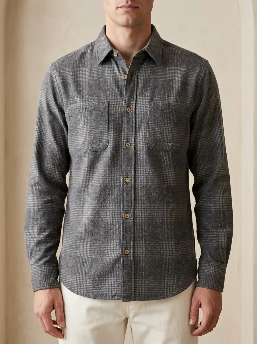Classic Craft Plaid Long-Sleeve Men's Long-Sleeve Shirt